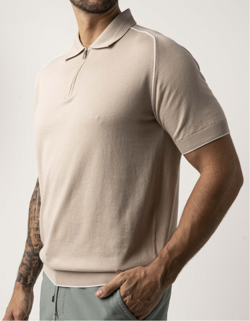 Castello d'Oro Beige Polo T-shirt  image